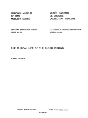 cover image of Musical life of the Blood Indians